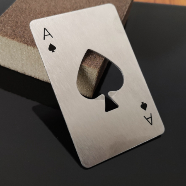 30 Peças Abridor de Garrafa Formato Carta De Baralho As De Espadas Aco Inox