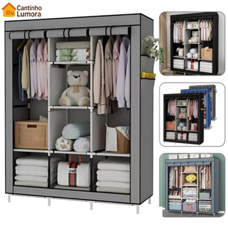 Guarda Roupa Dobrável Organizador De Roupas Portátil Multiuso Armário Organizador de Roupas Sapatos Multiuso em Oferta na Shopee