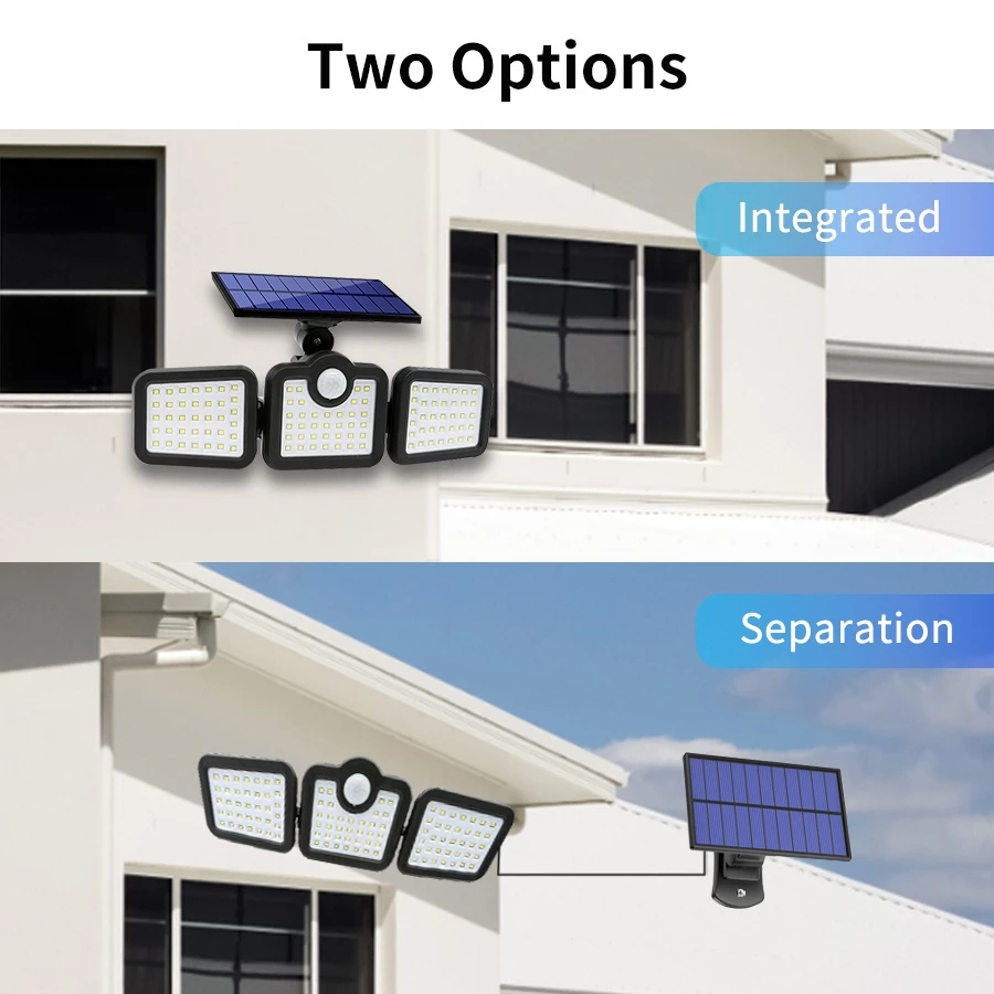 Lâmpada solar Led Com Painel Solar Giratorias Sensor De Movimento Controle Remoto com 4 lâmpadas em Oferta na Shopee