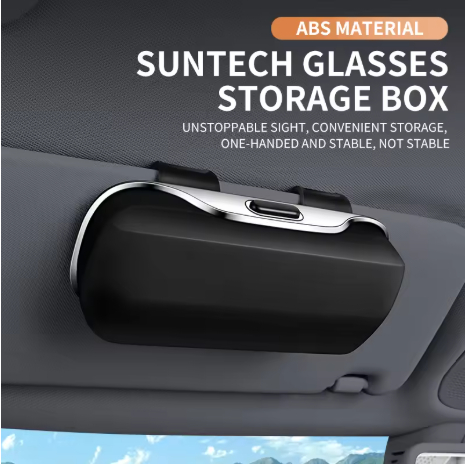 Caixa organizadora para interior de carro para óculos de sol - Suporte de armazenamento universal para viseira solar em Oferta na Shopee