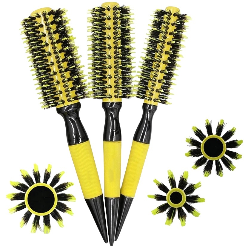 Kit 3 pc Escovas Profissionais De Cabelo Cerdas