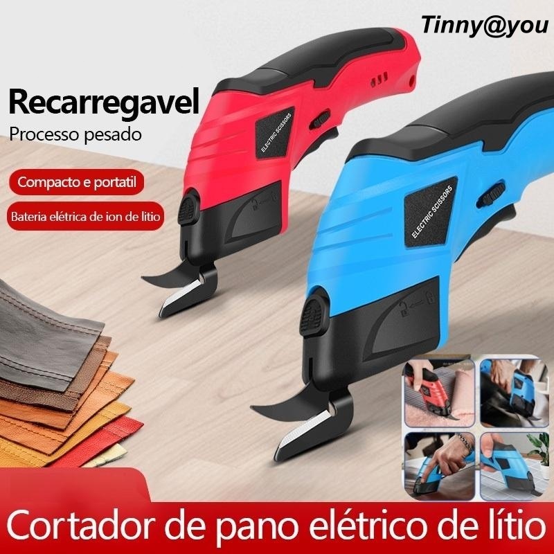 Tesoura Elétrica Recarregável USB-C Corte Rápido e Preciso Tecido EVA Papelão TINNY YOU em Oferta na Shopee