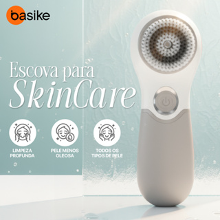 【Liquidação】Basike Escova de Limpeza–Duas Velocidades, Escova Macia+Escova de Silicone, Limpa os Poros em Oferta na Shopee