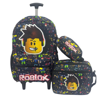 MOCHILA ESCOLAR KIT CON 3 PECAS ROBLOX em Oferta na Shopee