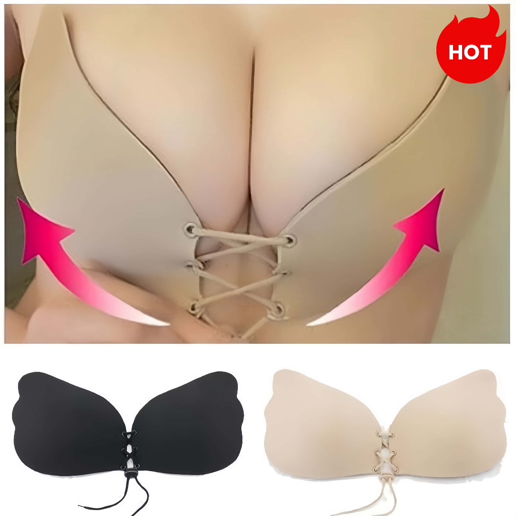 Sutia Adesivo Invisivel Levanta  Peitos Seio Push Up Silicone Ajustável em Oferta na Shopee