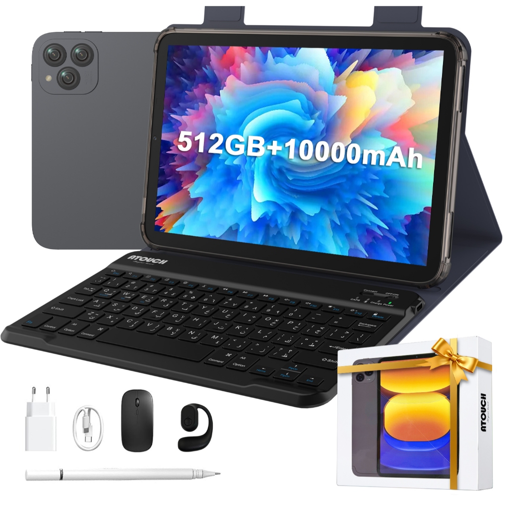 Tablet A-Tab8-BX com 5G, 8GB RAM, 512GB, Bateria 10000mAh e Android 12 - Performance Máxima