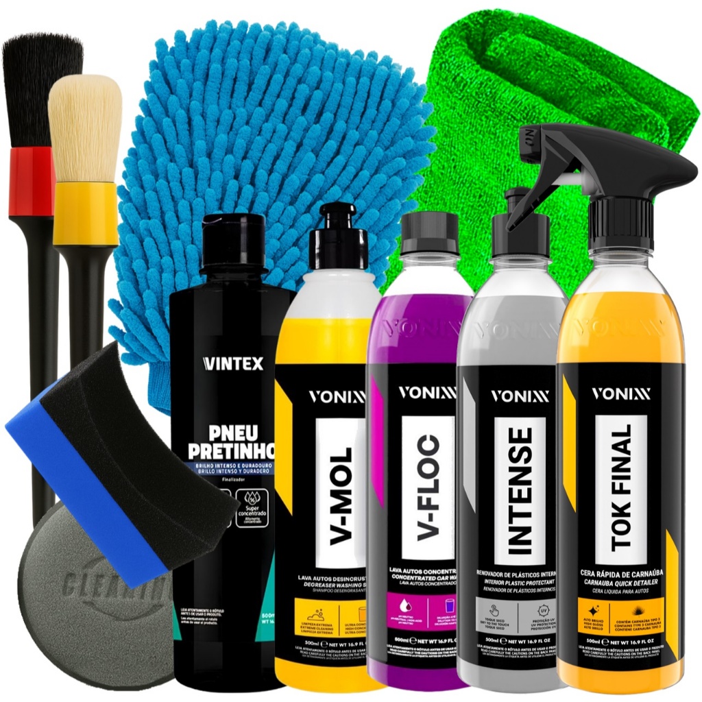 Kit Completo Vonixx Tok Final Intense Shampoo V-Mol V-Floc Pretinho e Acessórios Karbox em Oferta na Shopee