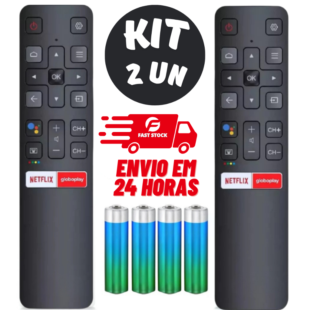 Controle TV TCL E SEMP Smart e Android Rc802v , C6 , C6us , C6us, 65c6us, 32s6500, 40s6500, 43s6500