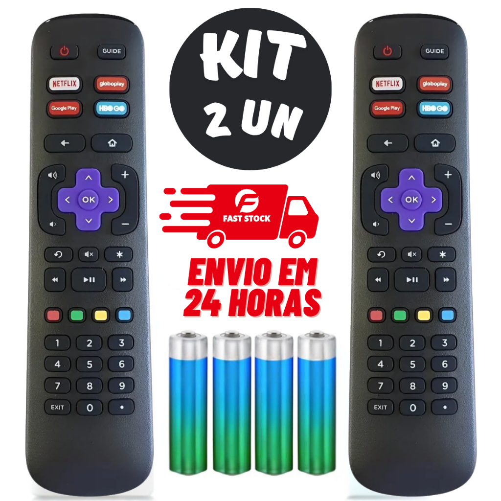 Controle Remoto Universal Para TV SEMP ROKU SMART 50RK8600 43R6500 32R5500