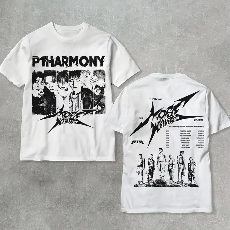 Camiseta T-shirt Unissex P1Harmony Most Wanted Tour em Oferta na Shopee