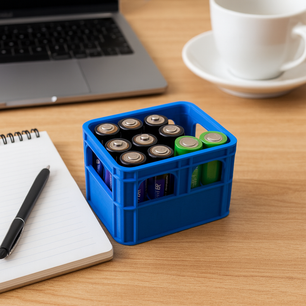 Porta Pilhas Organizador  Decorativo AA ou AAA Organizador Mini Engradado De Bebidas Empilhavel