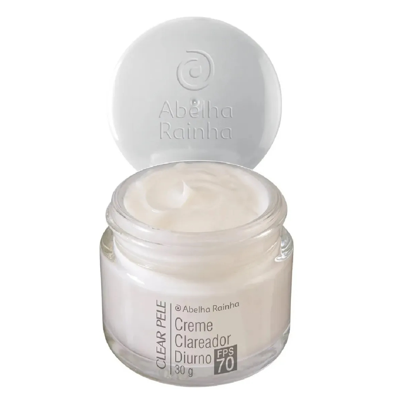 Creme Clareador Diurno FPS70 Clear Pele Abelha Rainha em Oferta na Shopee