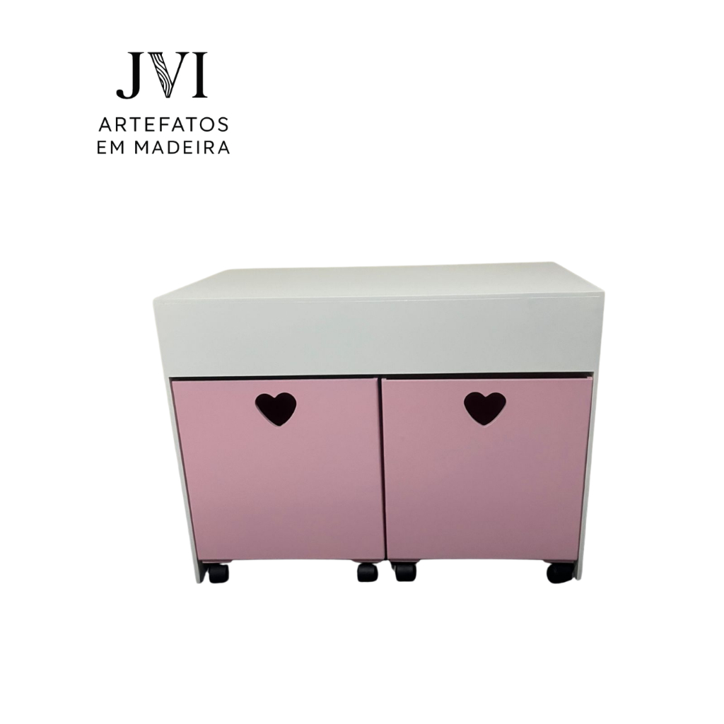 *NOVIDADE* Caixa Organizadora Coração Infantil Brinquedos em Mdf