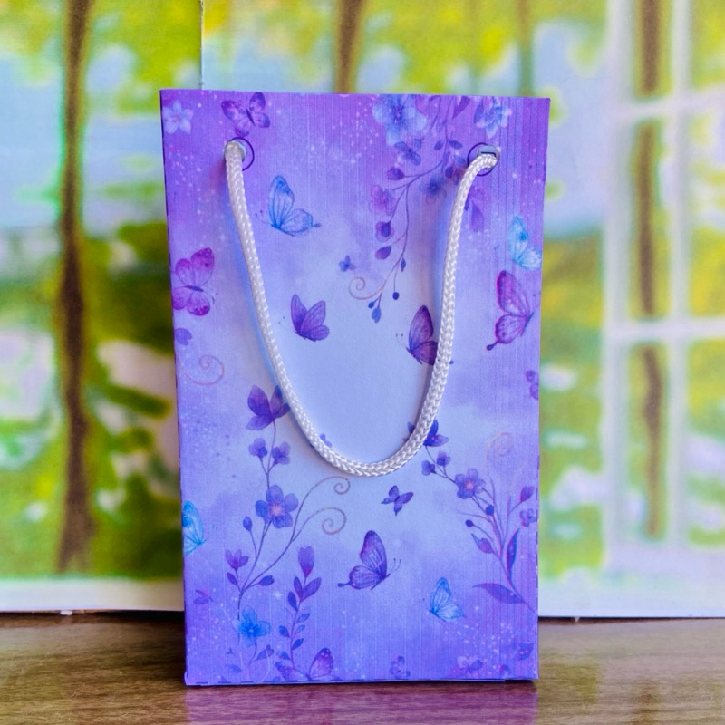 Sacolinha Surpresa Personalizada P Lembrancinha Borboleta Lilas PEGUE E MONTE