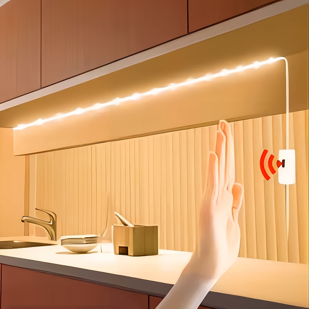 Fita LED Com Sensor de Movimento, 1m, Luz Quente, USB, LexLight