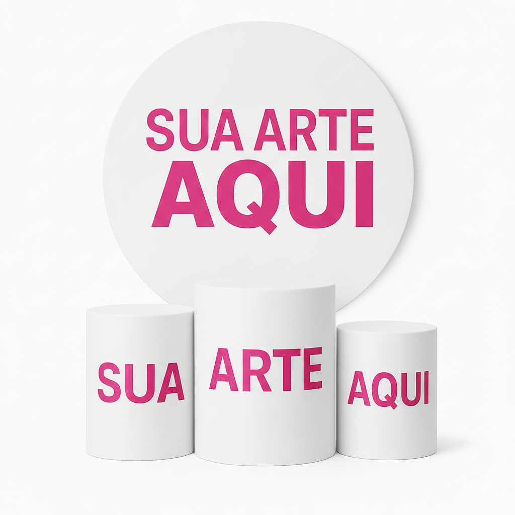 Capa para Painel Redondo + Capa para Cilindros | Personalizado com Seu Tema | Tecidos Sublimados em Oferta na Shopee