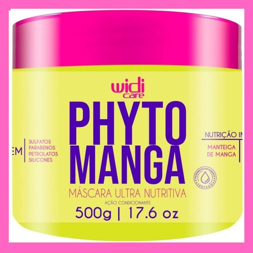Phytomanga Máscara Ultra Nutritiva Condicionante Rosa - 500g - Widi Care em Oferta na Shopee