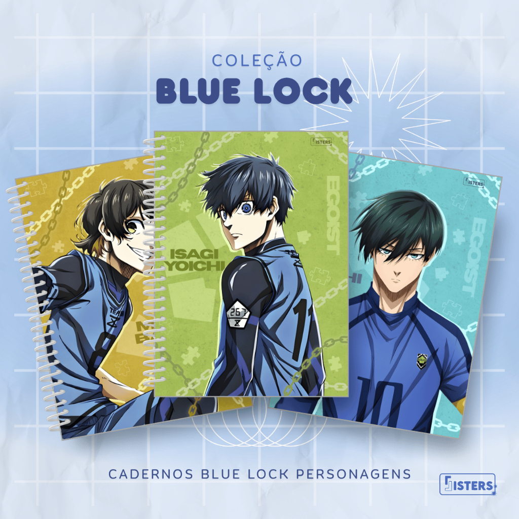 cadernos anime blue lock personagens