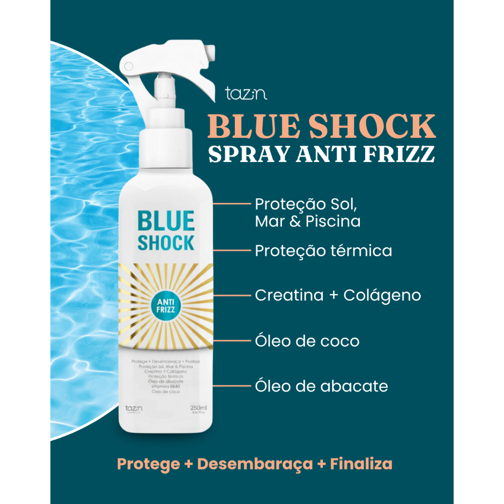 Protetor Térmico Capilar, Spray Anti Frizz Pré pós sol  Protege do sol, mar e piscina Termoativado  Ação desembaraçante