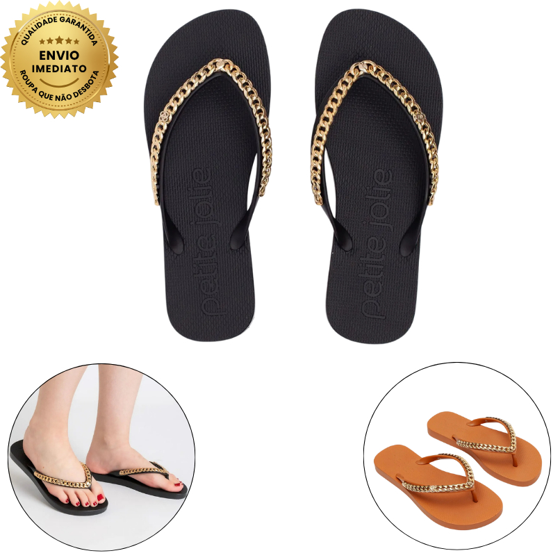 Chinelo de Dedo Petite Jolie Feminino Original Fresh Corrente PJ7122 Lançamento Barato Slim