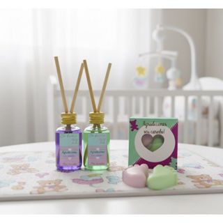 Kit 60 Lembrancinhas Brindes  Para Chá de Bebê, Maternidade - 30 Caixinhas com Pezinhos + 30 Aromatizadores em Oferta na Shopee