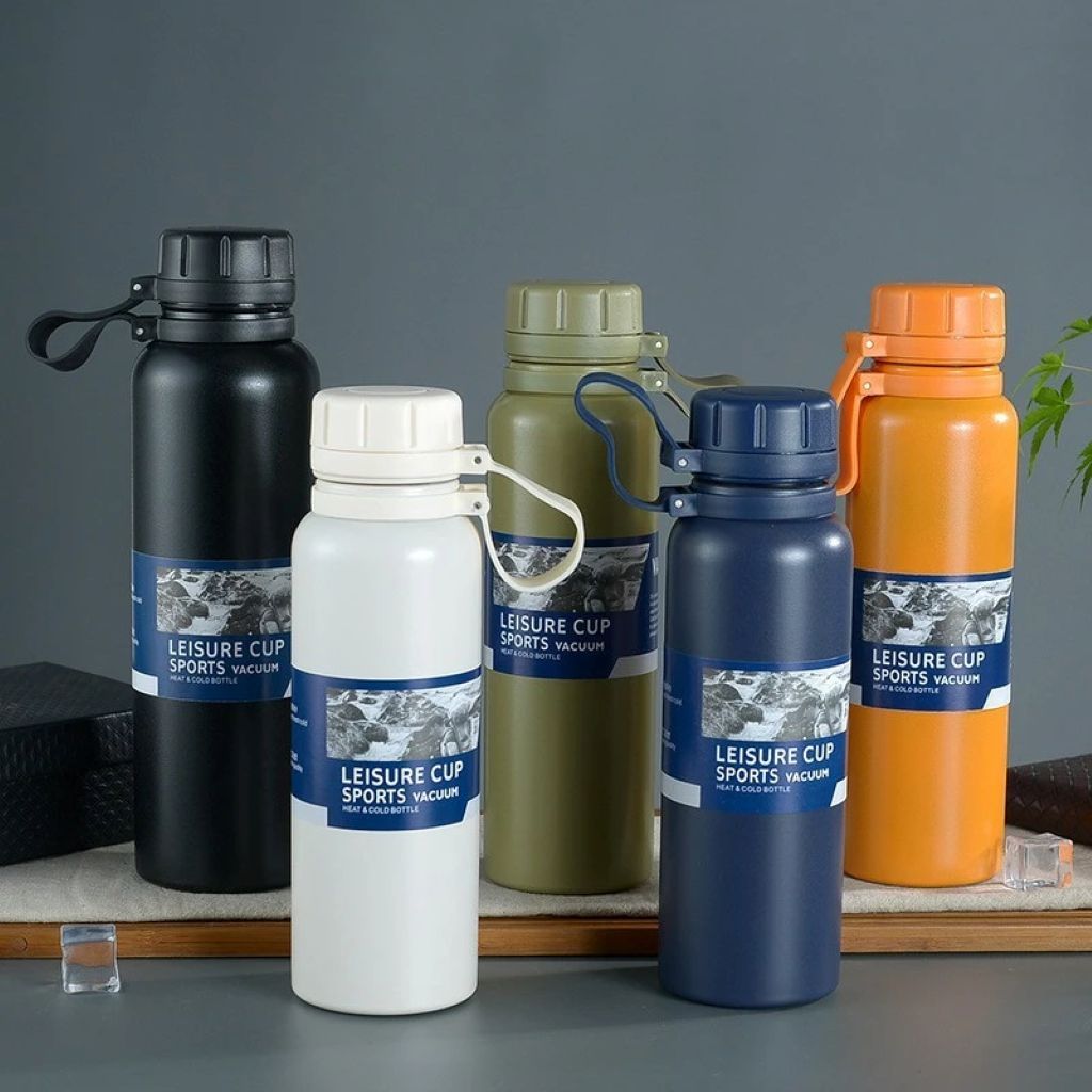 Garrafa Térmica Inox 1000ml – Dupla Camada Vácuo Mantém Bebidas Quentes ou Frias Academia & Outdoor em Oferta na Shopee