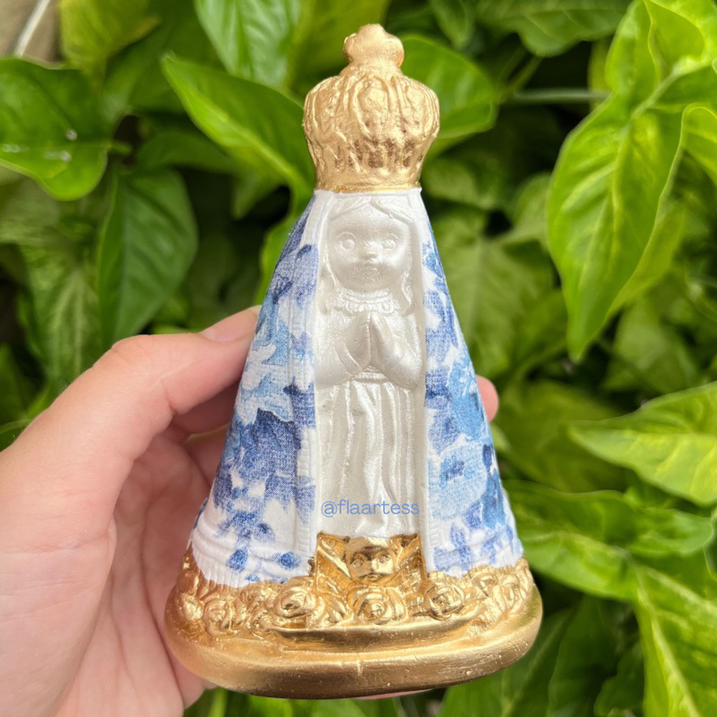 Nossa Senhora Aparecida Baby 15cm Azul/ Lembrança batizado/ Decoração/ Lembrança casamento / Artigo Religioso