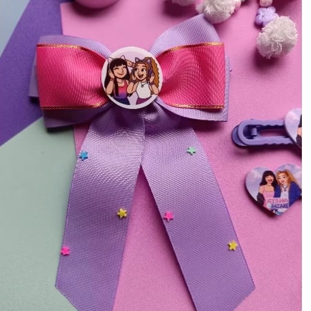 laço de Cabelos infantis Kysha e Mine/presilha de cabelo Kysha/parzinhos Kyshaemine/acessório infantil Kysha