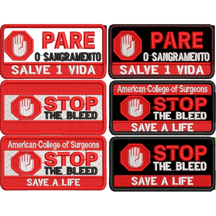 PATCH BORDADO STOP THE BLEED em Oferta na Shopee