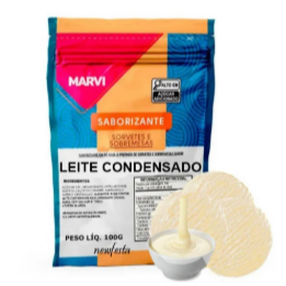 Base saborizante LEITE CONDENSADO em pó p/ Sorvetes e Sobremesas 100Gr - Marvi em Oferta na Shopee