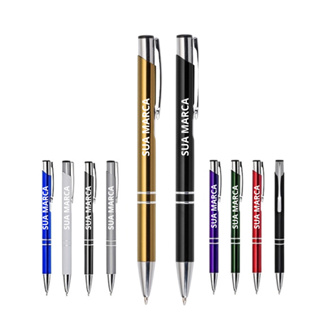 Kit 50 a 90 Unidades Caneta de Metal Personalizada Com Logo Empresa ou Frase em Oferta na Shopee
