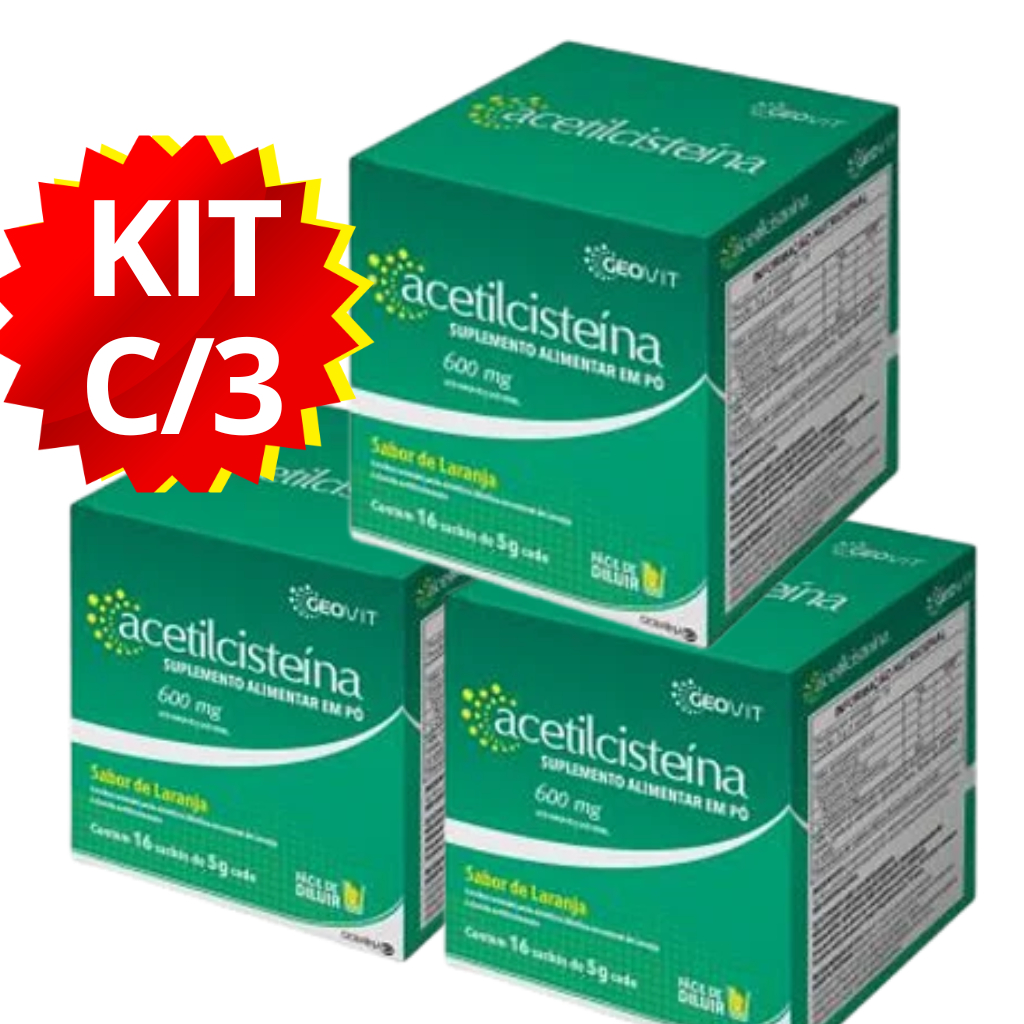 ACETILCISTEINA 600MG C/16 SACHES 5G  KIT C/3