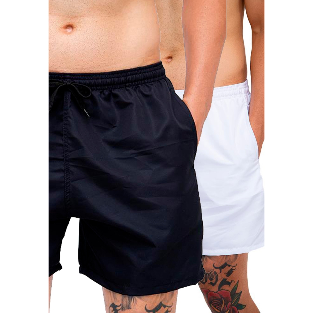 Kit 2 Short Praia tectel Bermuda Masculina Academia treino esporte tactel short masculino hs Promoção Verão oferta