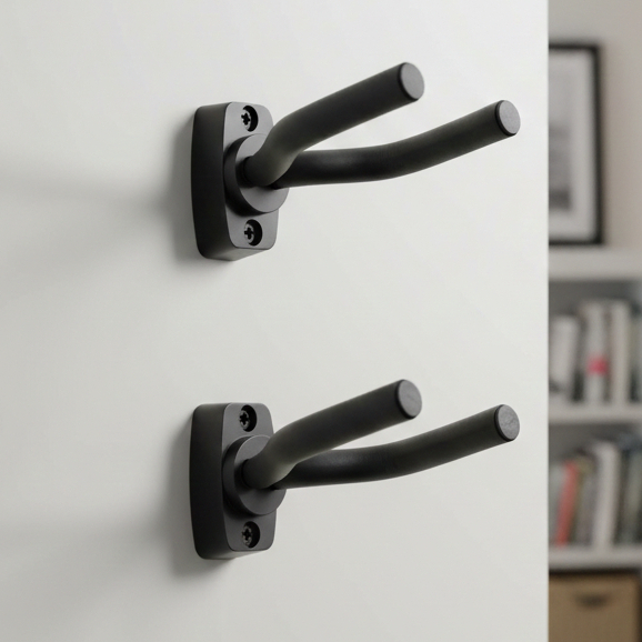 Imagem Kit C/ 02 Suporte Violão Guitarra Ajustável Emborrachado Importado