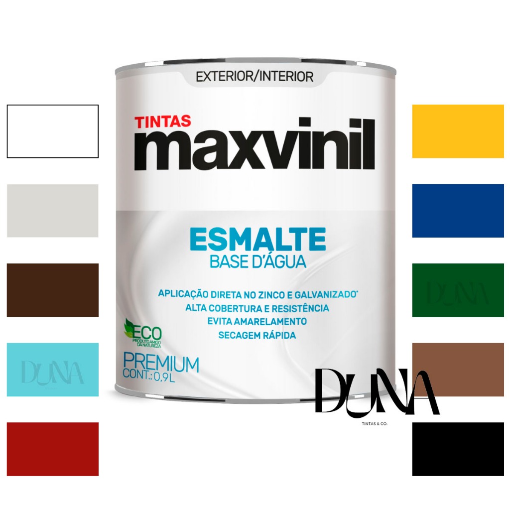 Tinta Esmalte Base Água P/ Madeira e Metal Maxvinil 900ml em Oferta na Shopee