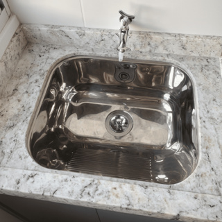 Tanque Inox Eletrocubas Brilho 40x34x20 18l Sobrepor Embutir em Oferta na Shopee