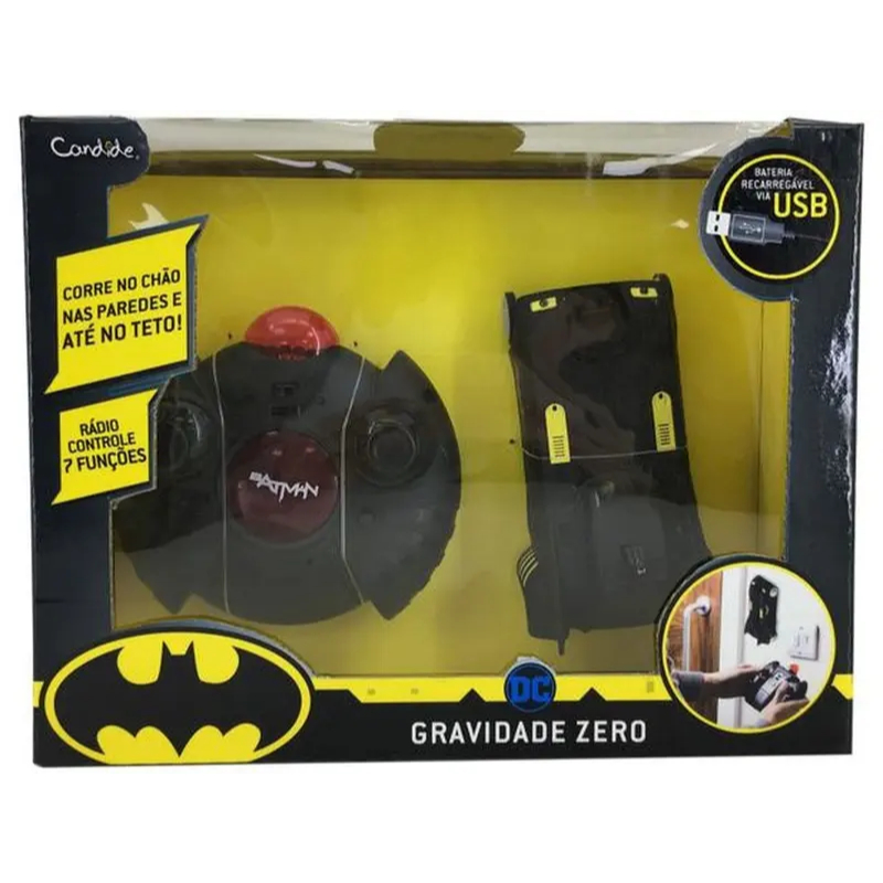 Batman Carrinho Batmovel Gravidade Zero - Brinquedo Candide 9052