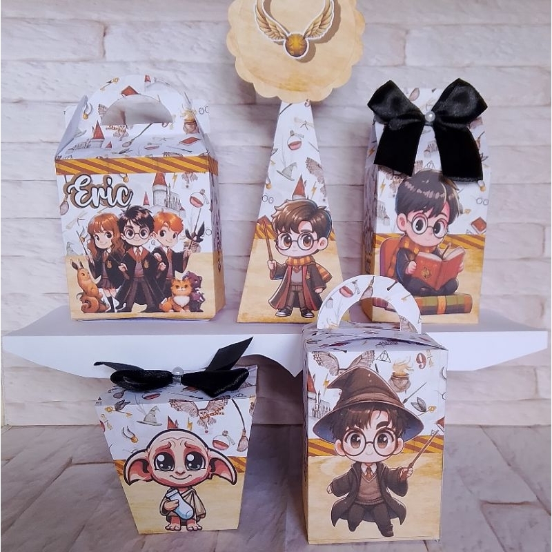 Kit Festa Harry Potter, lembrancinhas de festa, caixinhas personalizadas, papelaria, caixinhas, personalizados