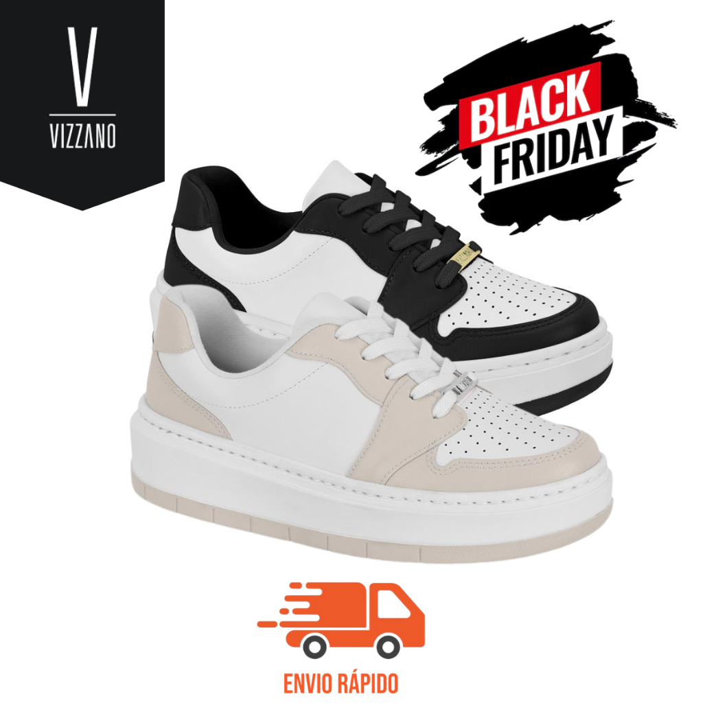 Tênis Feminino Vizzano Original | Plataforma Casual Confortável Estiloso Dia a Dia Black Friday
