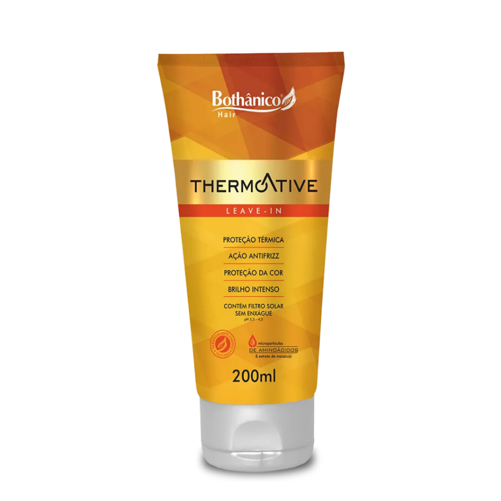 Leave In Thermoative 200ml Protetor Térmico S/ Enxágue Anti-Frizz Proteção Bothânico Hair Cosméticos em Oferta na Shopee