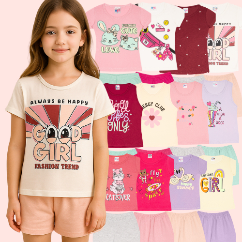Conjunto Infantil Menina Do Tamanho 01 ao 14 Anos Conjuntos Infantil Roupa bebe Menina Sortido