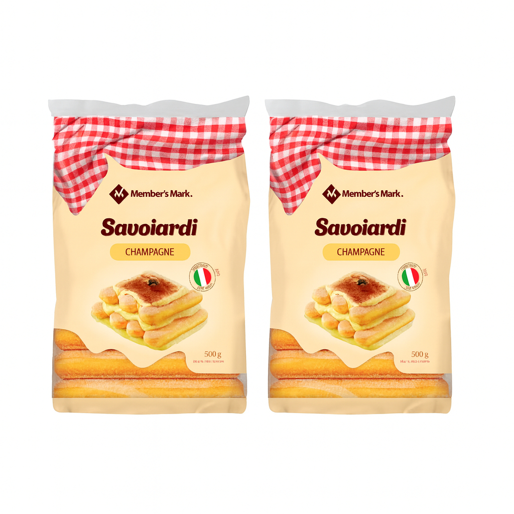 Kit 2 Pacotes Biscoito Champanhe Importado Members Mark 500g – Perfeito Para Pavês e Sobremesas