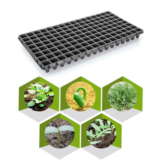 Kit 20/50/100 Bandejas Sementeiras 128 Células Cônica Para Plantio De Mudas Horta Plantas