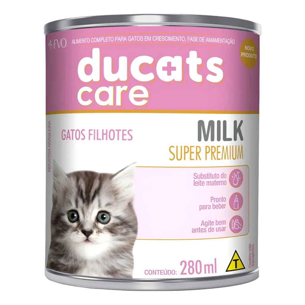 Ducats care Leite Pronto para Gatos Filhotes Super Premium Ducats Care 280ML em Oferta na Shopee