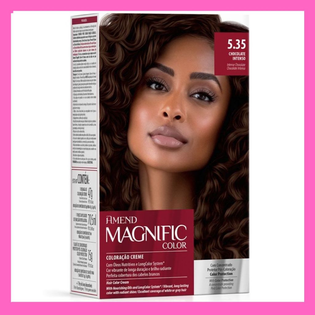 Coloração Magnific Amend Profissional Chocolate Intenso (5.35) em Oferta na Shopee