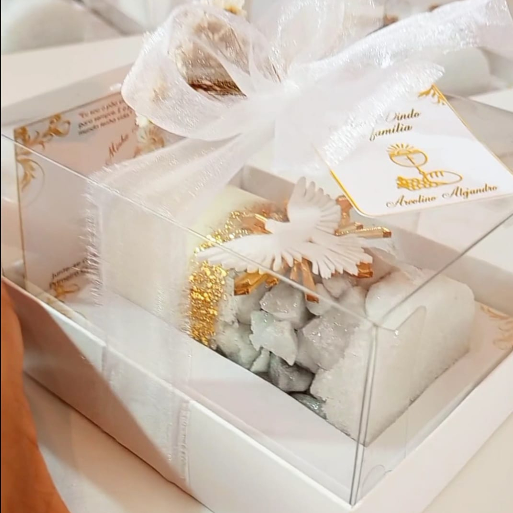 Lembrança batizado, vela espírito santo, primeira eucaristia, casamento, presente para padrinhos