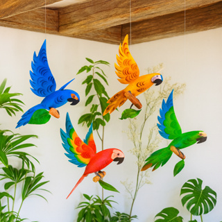 Ararinha Suspensa Decoração Jardim Rústica Madeira MDF em Oferta na Shopee