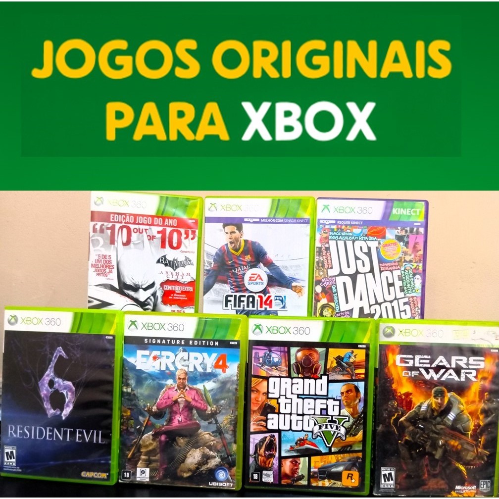 Jogos Originais para Xbox 360 GTA FIFA FarCry Lego Just Dance PES Call of Duty e muito mais