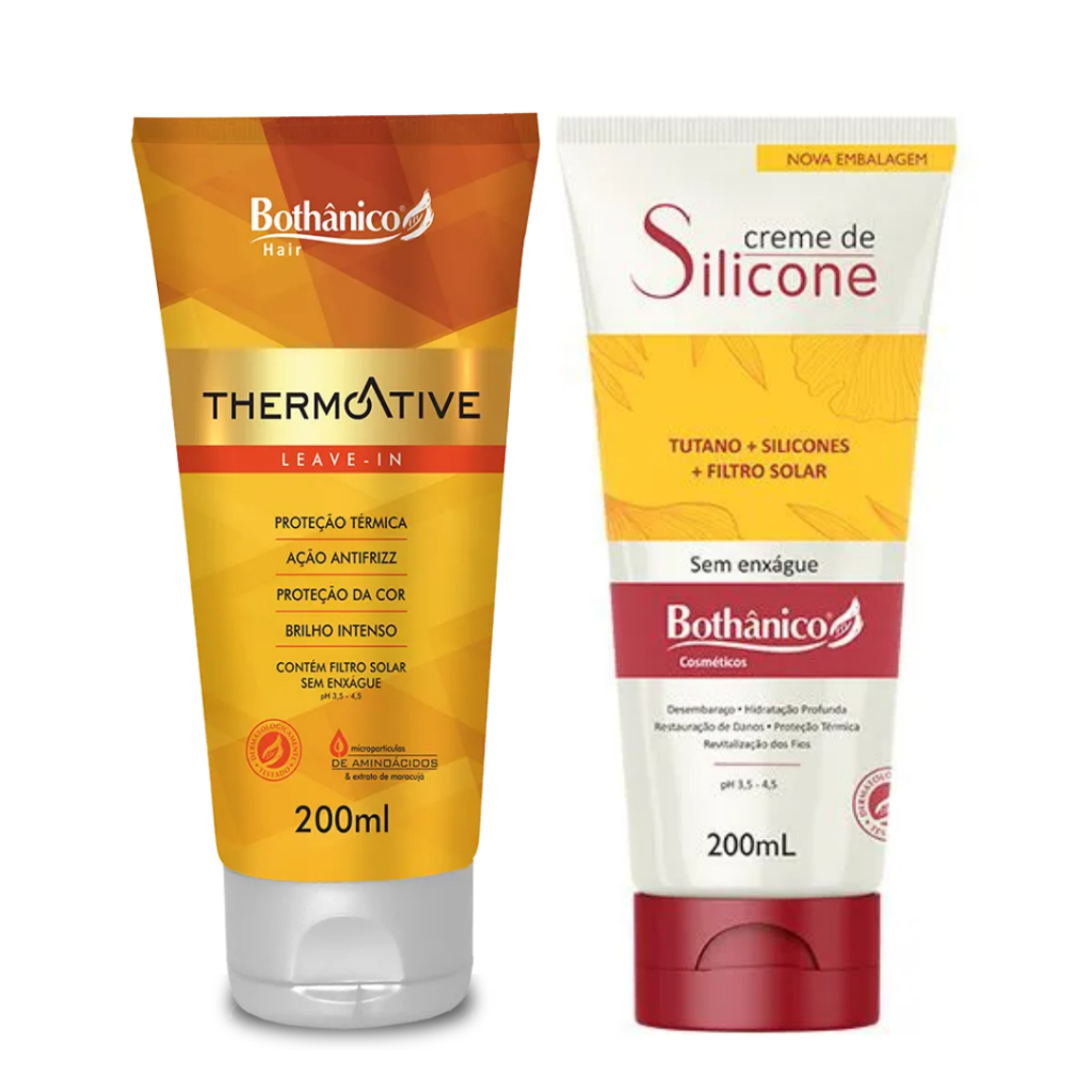 1 Leave Thermoative +1 Creme de Silicone 200ml - Proteção e Brilho Intenso Bothânico Hair Cosméticos em Oferta na Shopee