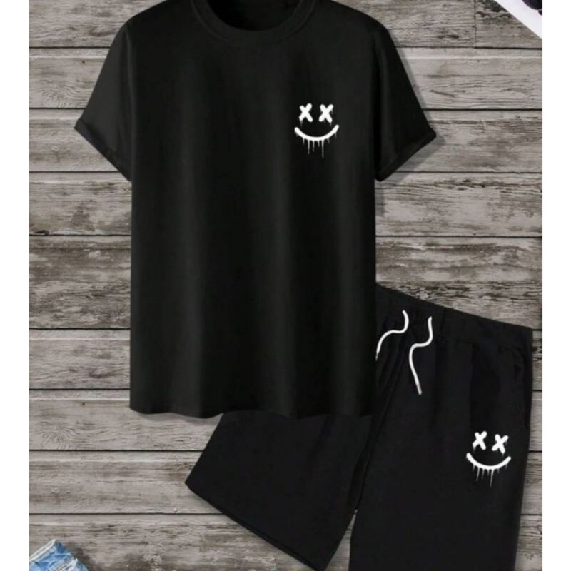 Kit Conjunto Carinha Sorriso Camiseta e Bermuda Tectel de ótima Qualidade .